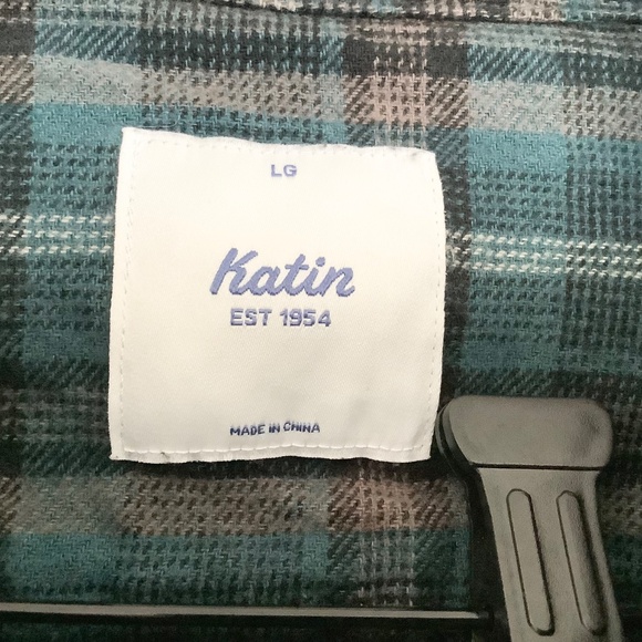 USED Mens Large Katin ‘Vincent’ Flannel Blue Multicolor - Picture 4 of 8